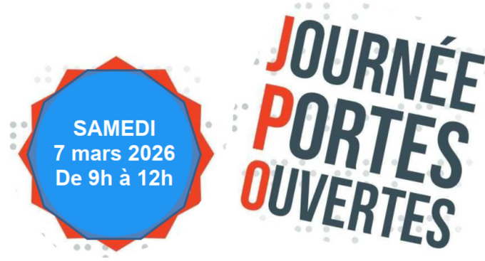 Journée Portes-Ouvertes samedi 7 mars de 9h à 12h